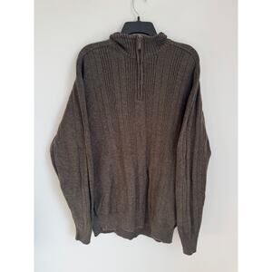 Oscar De La Renta Men’s 1/4 Zip Pullover Sweater w Sherpa Collar